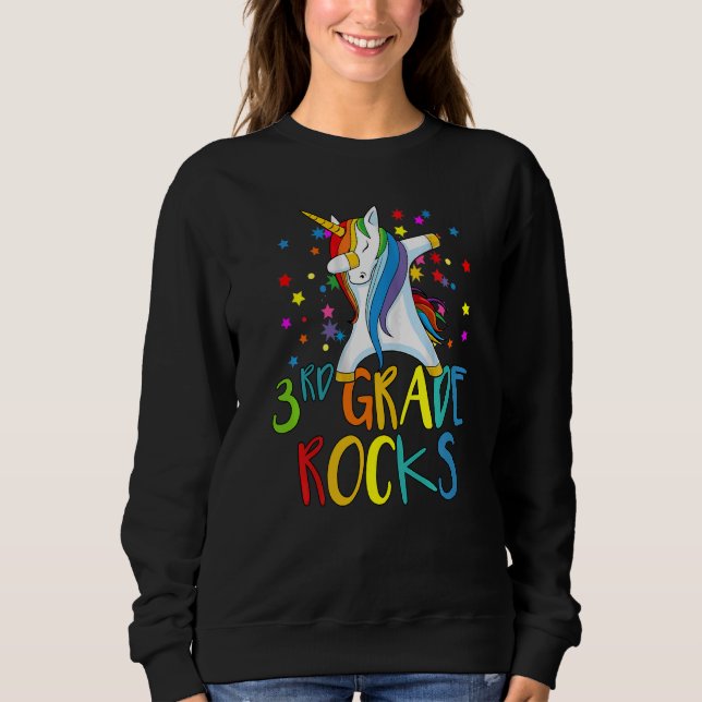Sweatshirt Bonjour Troisième année Rocks  Professeur de 3e an (Devant)
