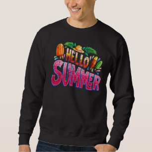 Sweatshirt Bonjour Vacances Été Glace Crème Popsicle Ice Loll
