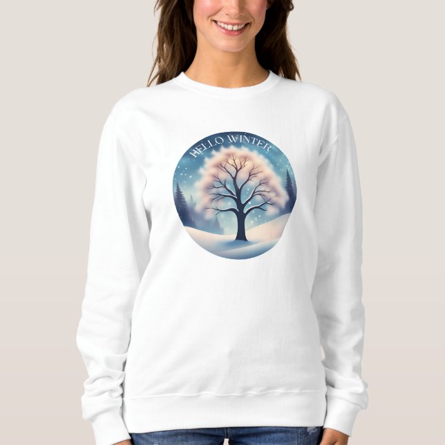 Sweatshirt Bonjour Winter Tree (Devant)
