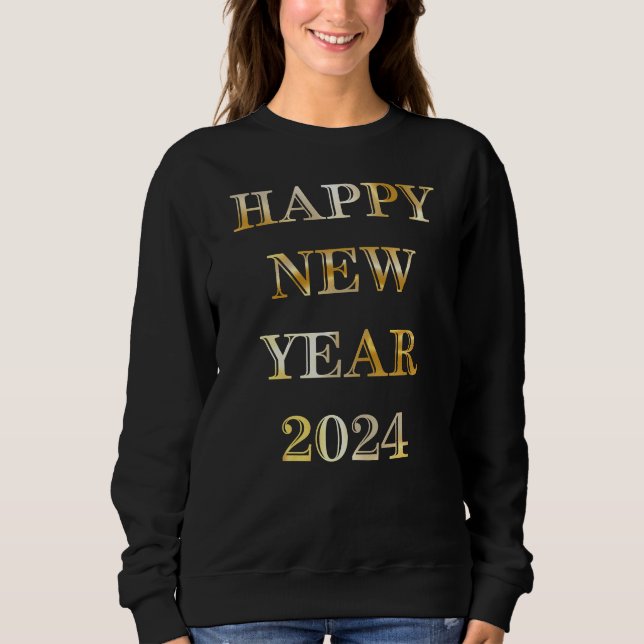 Sweatshirt Bonne année or (Devant)