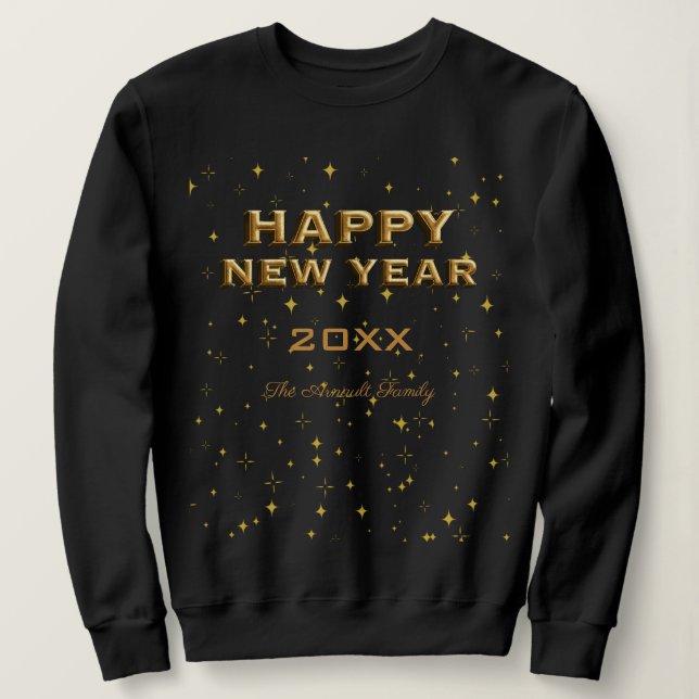 Sweatshirt Bonne année personnalisée et personnalisée (Design devant)