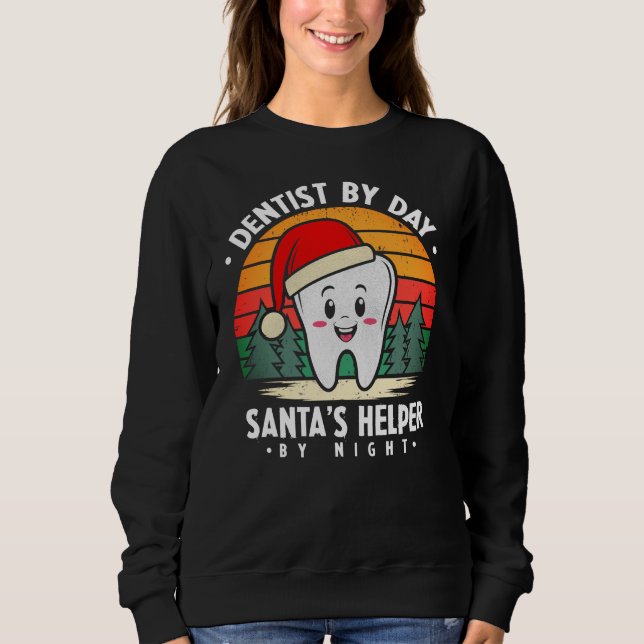 Sweatshirt Bonne dent dans un chapeau de Père Noël ! (Devant)