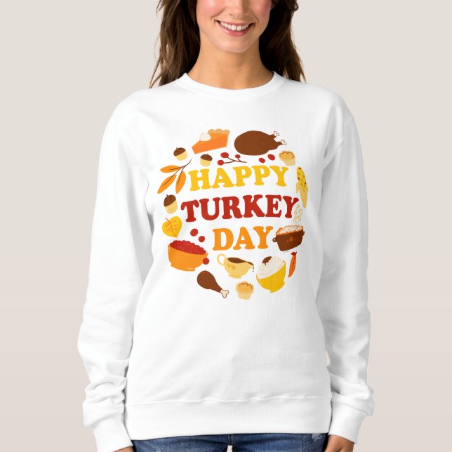 Sweatshirt Bonne fête de la Turquie (Devant)