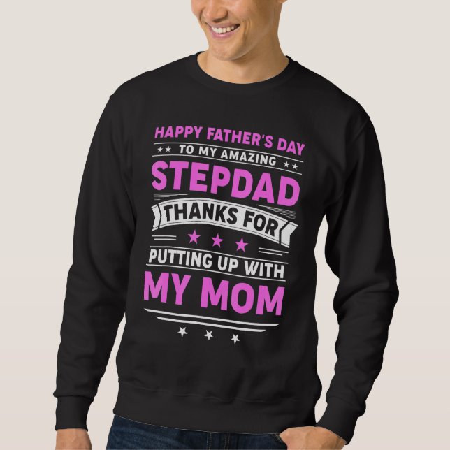 Sweatshirt Bonne Fête des pères Étape Papa 6 (Devant)