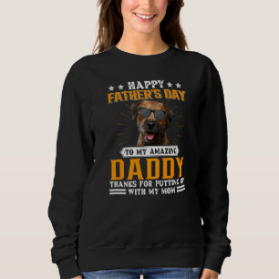 Sweatshirt Bonne Fête des pères Frontière Terrier Chien Papa