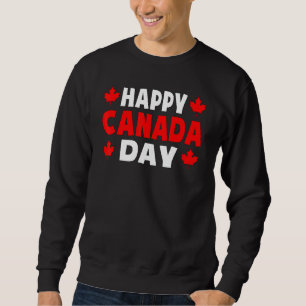 Sweatshirt Bonne fête du Canada Maillée Feuille d'érable Homm