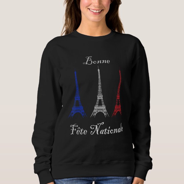 Sweatshirt Bonne Fte Nationale Fête Du Bastille Fleur De Lys  (Devant)