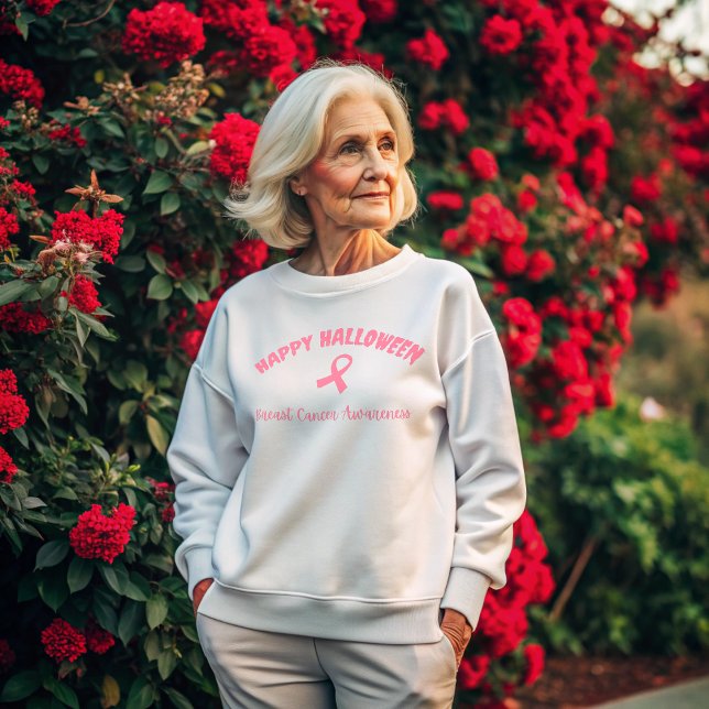 Sweatshirt Bonne Halloween Conscience du cancer du sein (Créateur téléchargé)