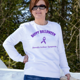 Sweatshirt Bonne Halloween sensibilisation à la violence dome