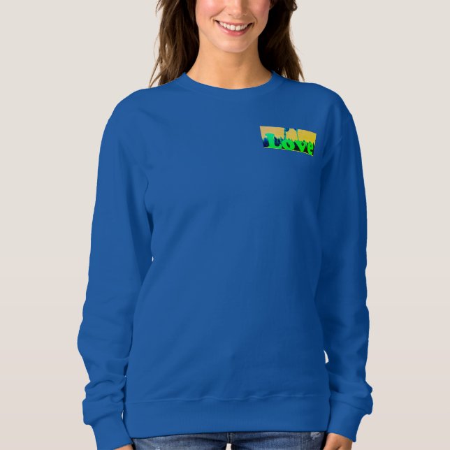 Sweatshirt Bonne journée J'aime le baseball avec compassion (Devant)