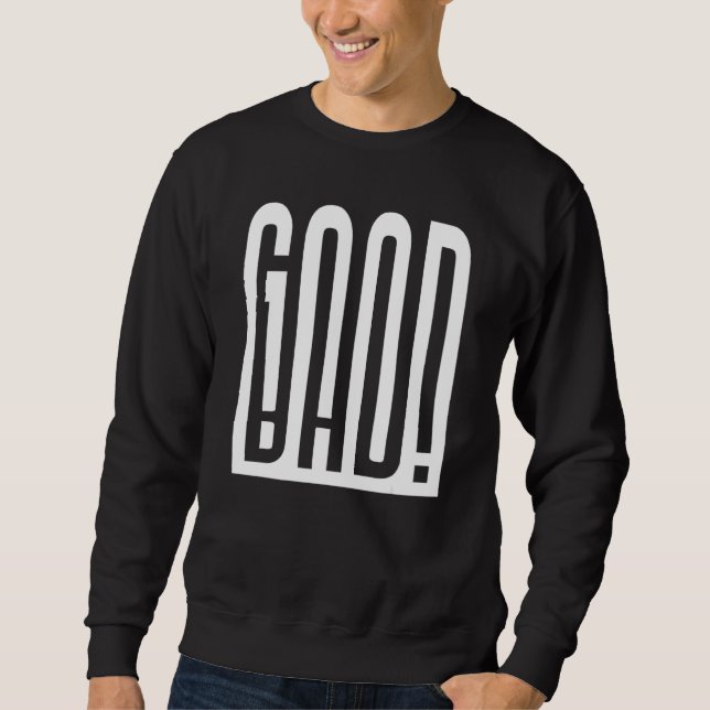Sweatshirt Bonne Mauvaise Illusion Optique Perspective Ambigr (Devant)