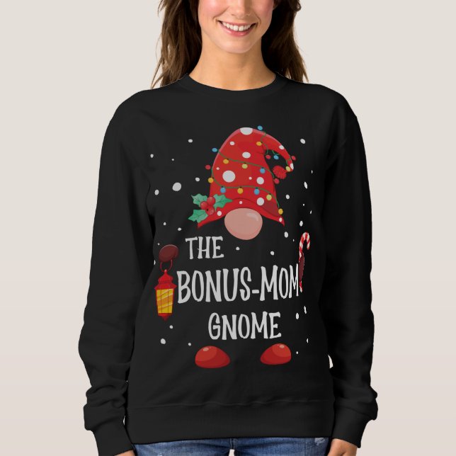 Sweatshirt Bonus Mom Gnome jumelant famille Noël Gnom (Devant)