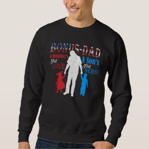 Sweatshirt Bonus-Papa A Fils Premier Héros A Filles Premier A