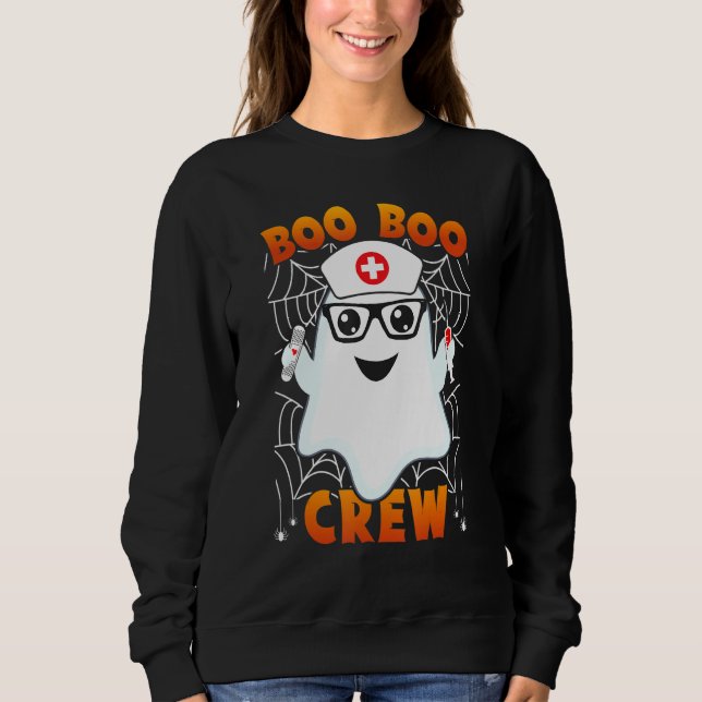 Sweatshirt Boo Boo Crew Nursing Halloween (Devant)