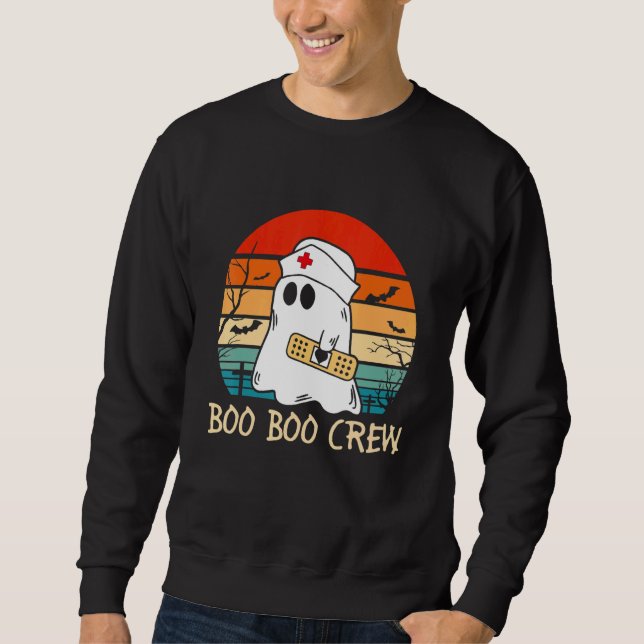 Sweatshirt Boo Boo Crew quote Nurse cool Halloween Nurse Cost (Devant)