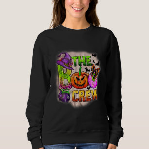 Sweatshirt Boo Crew Halloween Citrouille Ghost Bat Spiderweb