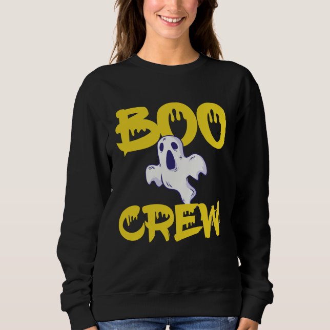 Sweatshirt Boo Crew Halloween I Cute Spooky Group Party Outfi (Devant)