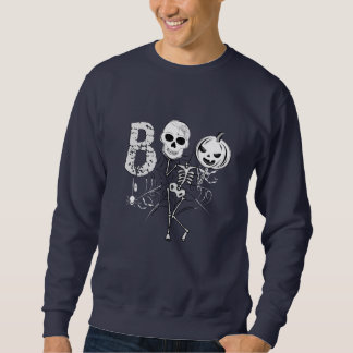 Sweatshirt Boo de danse amusant Squelette avec citrouille et 