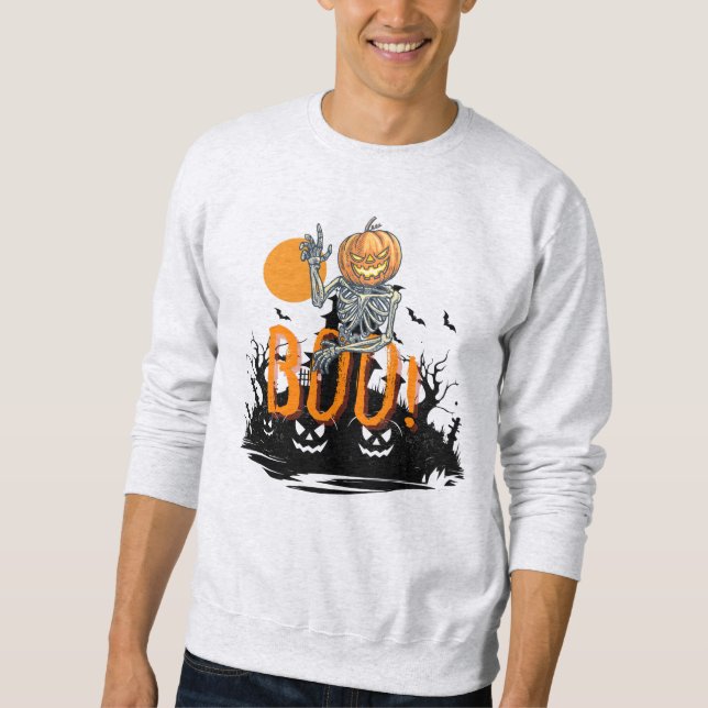 Sweatshirt BOO Halloween (Devant)