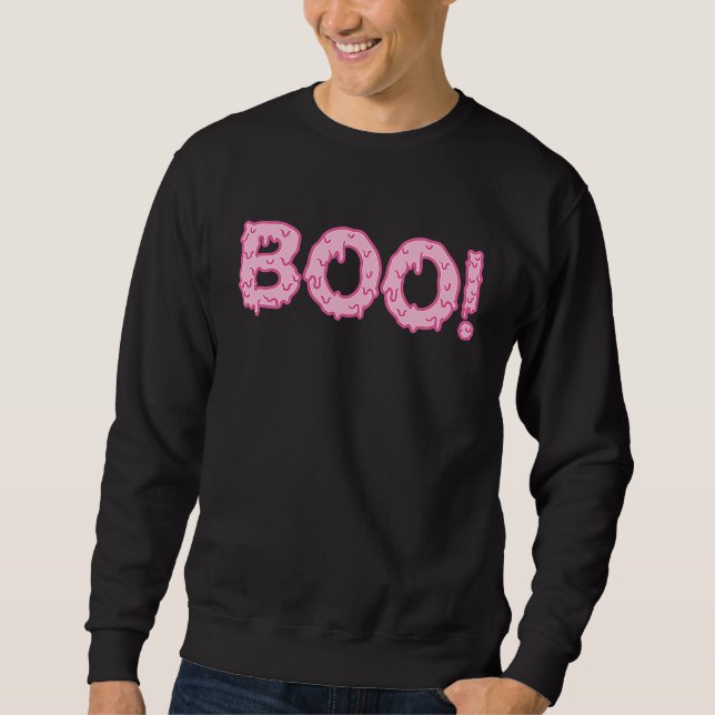 Sweatshirt Boo Halloween Pink (Devant)
