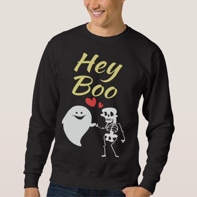 Sweatshirt Boo Halloween Skeleton Kids Youth Boys Girls  Cute (Devant)