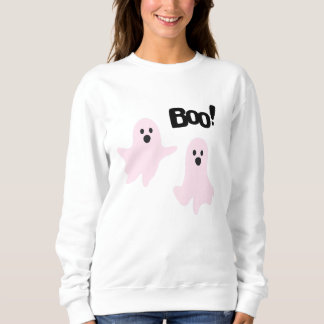 Sweatshirt Boo mou Halloween Fantômes roses Éffrayant