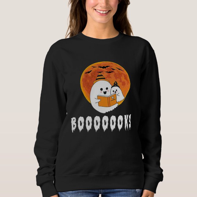 Sweatshirt Boo Read Books Boooooks Halloween (Devant)