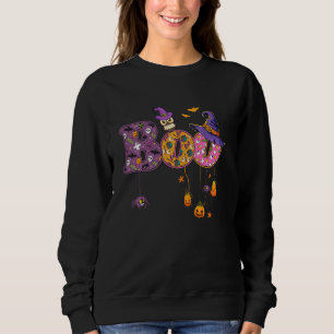 Sweatshirt Boo sorcière Casquette hibou araignées chauve-sour