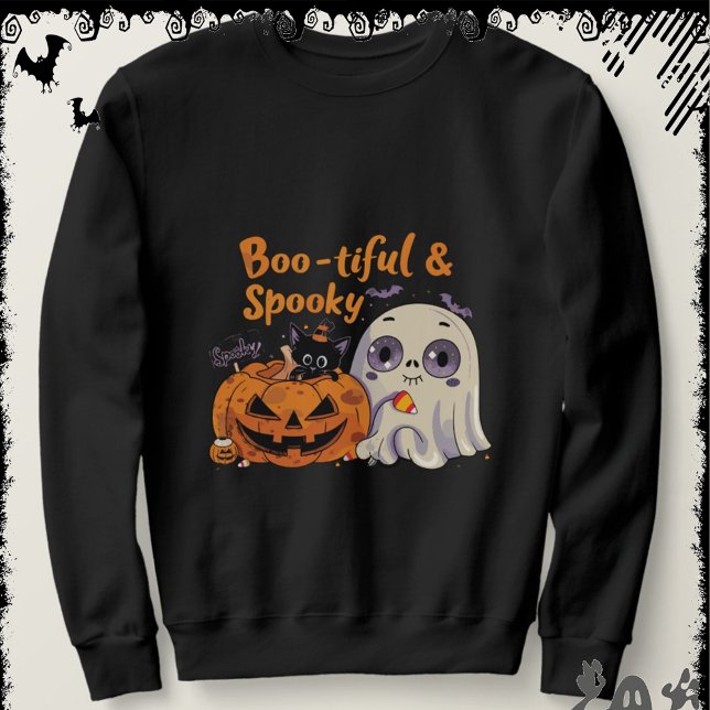 Sweatshirt Boo-tiful & Spooky | ExDesigner | Halloween (Créateur téléchargé)