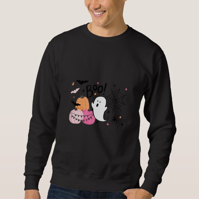 Sweatshirt boo with ghost and pumpkins for halloween costume (Devant)