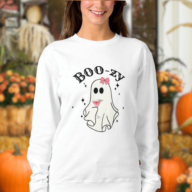 Sweatshirt Boo-zy Cosmopolitan Cocktail Drôle Fantôme Hallowe (Boo-zy Cosmopolitan Cocktail Funny Ghost Halloween sweatshirt)