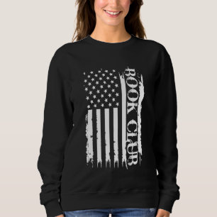 Sweatshirt Book Club États-Unis désorganisé avec le drapeau a