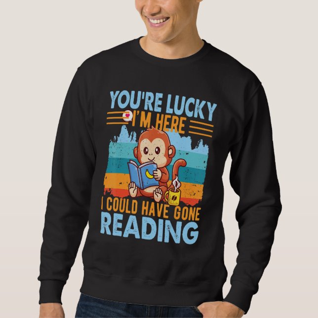 Sweatshirt Book Library Librarian Book Reading  Book Reader (Devant)