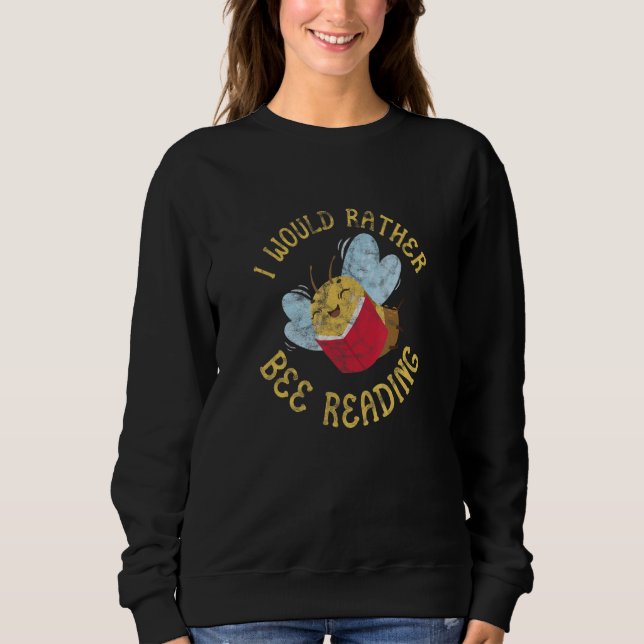 Sweatshirt Book Reader Je Préférerais Lire Bookworm Di (Devant)