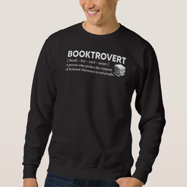Sweatshirt Booktrovert Definition Librarian Membook (Devant)