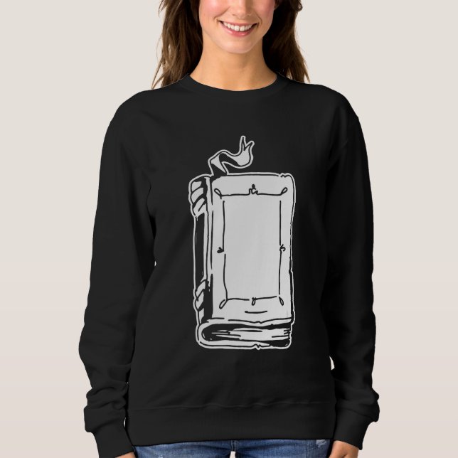 Sweatshirt Bookworm Books Bibliophile Librarian Literature  B (Devant)