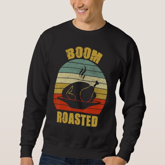 Sweatshirt Boom rôti Thanksgiving Turquie (Devant)