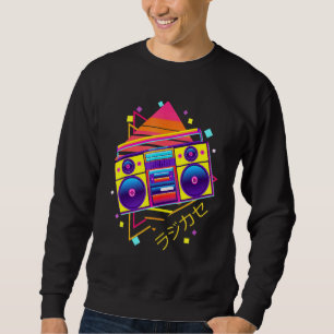 Sweatshirt Boombox Japonais Vaporwave Retro 80s 90s Pastel Go