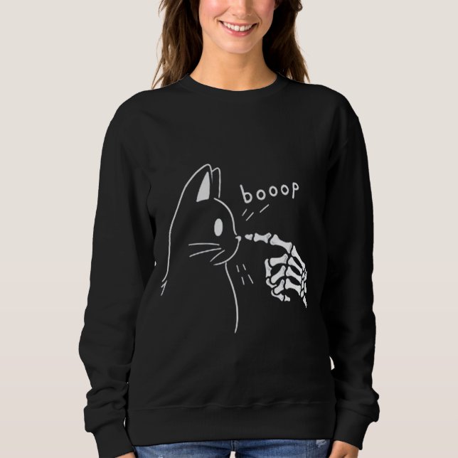 Sweatshirt Boop Squelette Squelette Main Drôle Halloween (Devant)