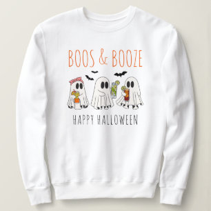 Sweatshirt Boos et Booze Drôle Ghost mignonne Halloween adult