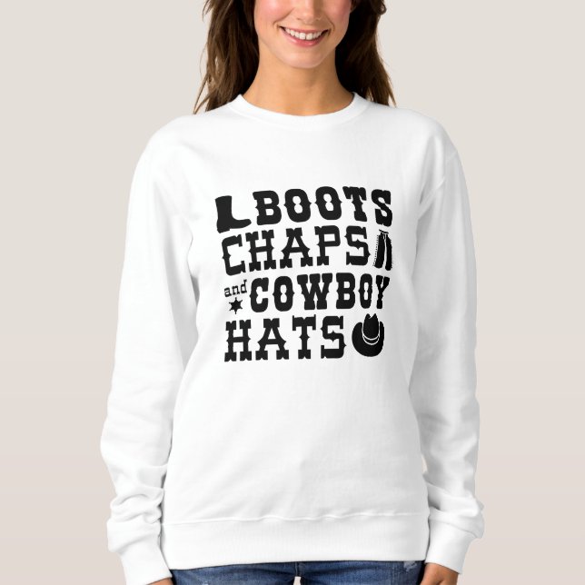 Sweatshirt Boots Chaps Et Cowboy Casquettes (Devant)