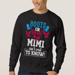 Sweatshirt Boots Ou Bows Genre Revela Party Mimi Baby Announ