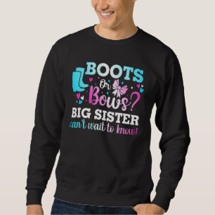 Sweatshirt Boots Ou Bows Grande Soeur Baby shower De Révélati