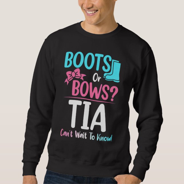 Sweatshirt Boots Ou Bows Tia Genre Révéler Grossesse Annonce (Devant)