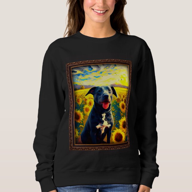 Sweatshirt Borador Painting Sunflower Flower Mom Women Floral (Devant)