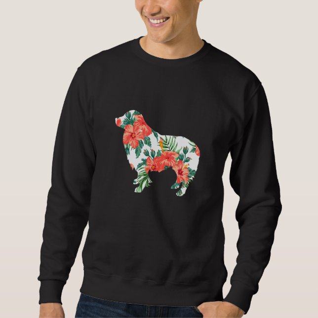Sweatshirt Border Collie Aloha Chien Hawaïen (Devant)