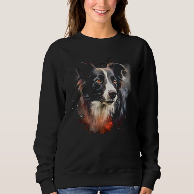 Sweatshirt Border Collie Dog Australian Shepherd Graffiti Art (Devant)