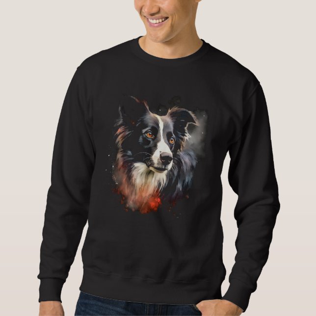 Sweatshirt Border Collie Dog Australian Shepherd Graffiti Art (Devant)