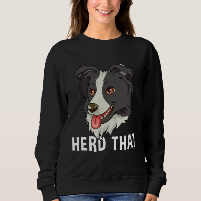 Sweatshirt Border Collie Herd the (Devant)