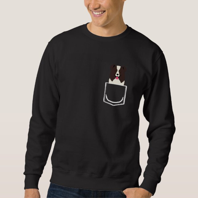Sweatshirt Border Collie In Pocket  Border Collie Dog (Devant)